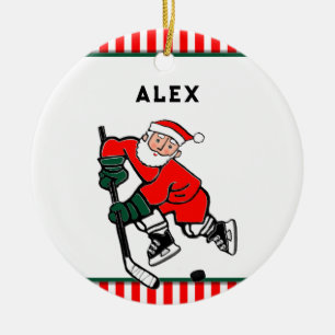 Hockey-jultomte Julgransprydnad Keramik
