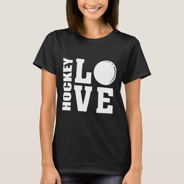 Hockey Kärlek, Fält Hockey t-shirt (Framsida)