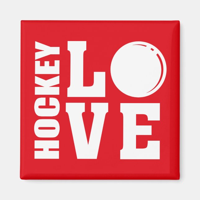 Hockey Kärlek Magnet (Framsidan)