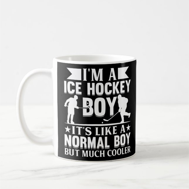 Hockey Kids Ice Hockey Boy Ice Hockey Player Boy Kaffemugg (Vänster)