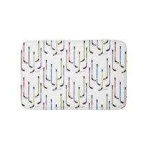 Hockey klibbar den färgrika badrummen