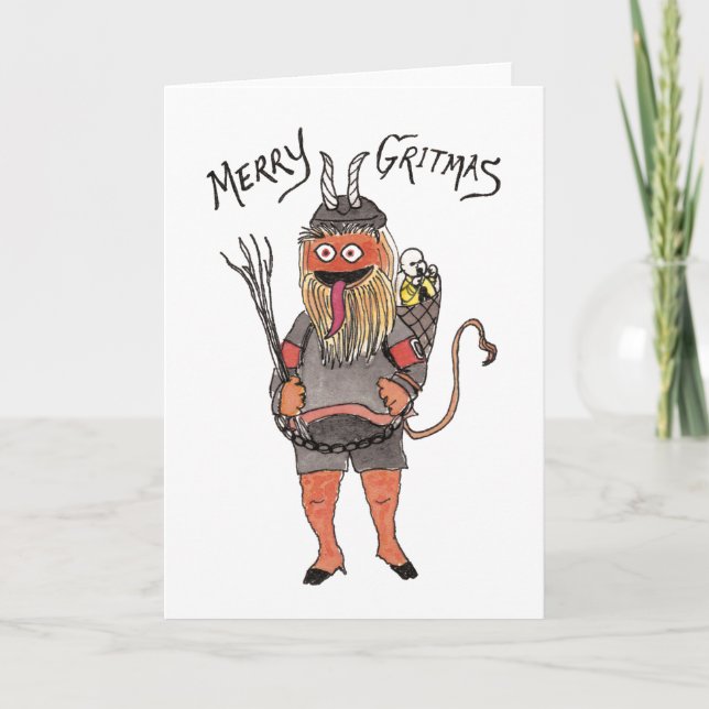 Hockey Krampus Helgkort (Framsida)