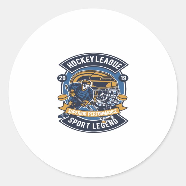 Hockey League Runt Klistermärke (Framsida)