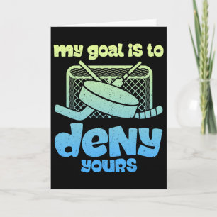 Hockey Målvakt Förnekelse Rolig Ishockey Humor De Kort