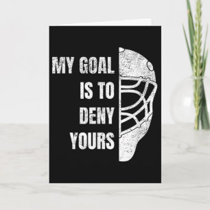 Hockey Målvakt Hoodie - Mitt mål är att förneka di Kort