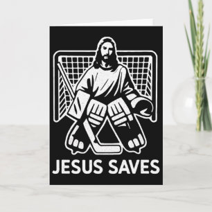 Hockey Målvakt Jesus Räddar Kristen Målvakt Kort