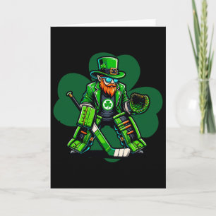 Hockey Målvakt Saint Patrick's Day Irländsk Shamro Kort