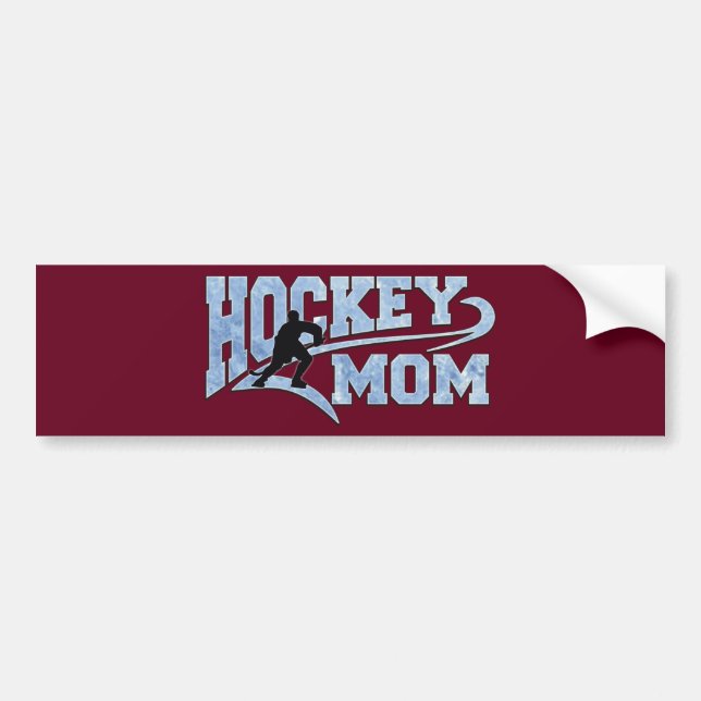 Hockey Mamma Atletisk Svans Bildekal (Framsidan)