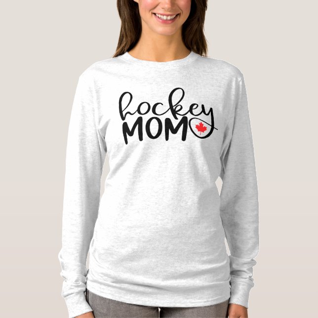 Hockey Mamma Canadian Shirt T Shirt (Framsida)