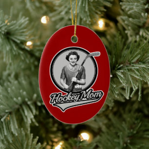 Hockey Mamma Ceramic Ornament