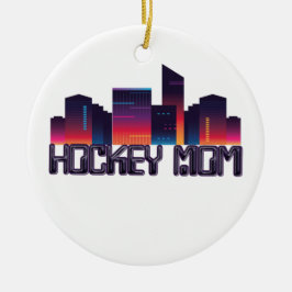 Hockey Mamma City Skyline Julgransprydnad Keramik