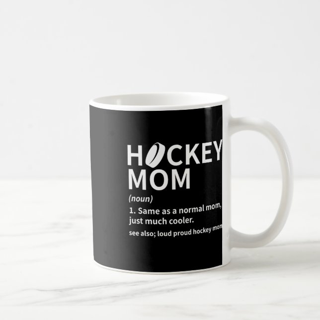 Hockey Mamma Definition Ishockeyspelare Rolig Hock Kaffemugg (Höger)