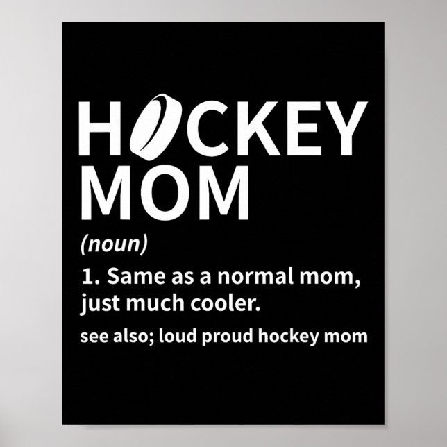 Hockey Mamma Definition Ishockeyspelare Rolig Hock Poster (Framsidan)