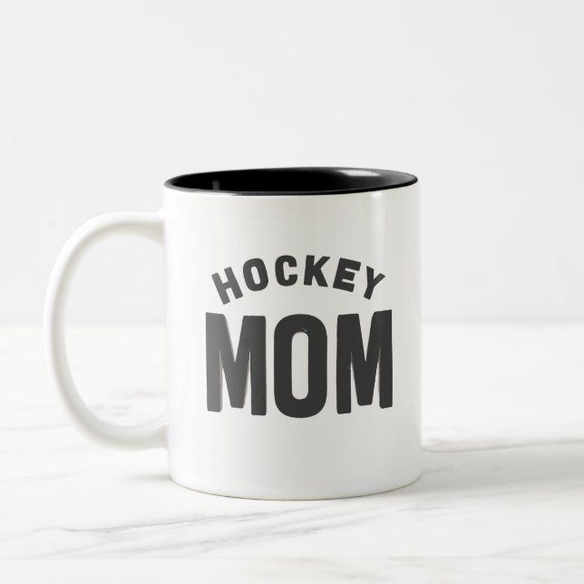 Hockey Mamma Digital Art Design2 Två-Tonad Mugg (Vänster)