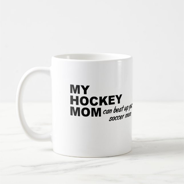Hockey Mamma Funny Mug Kaffemugg (Vänster)