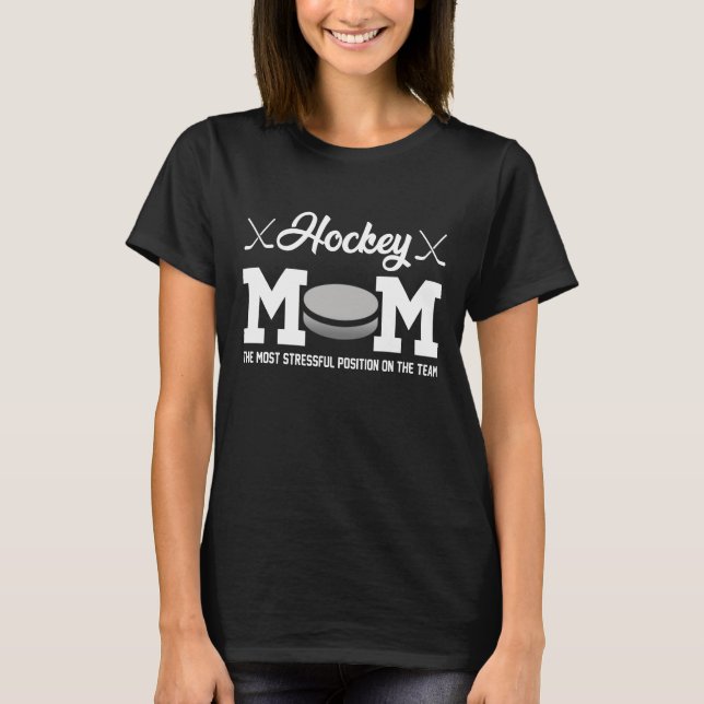 Hockey Mamma Gift för Mamma T Shirt (Framsida)