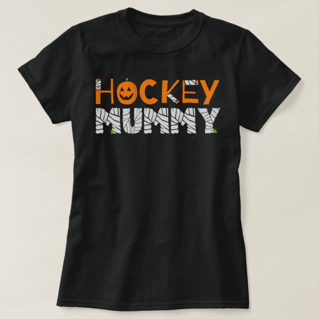 Hockey Mamma Halloween Shirt Hockey Mummy Classic  T Shirt (Design framsida)