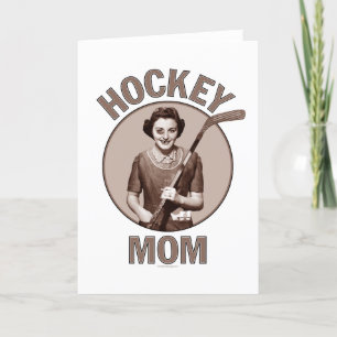 Hockey Mamma hälsning och notecards Kort