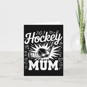 Hockey Mamma Hjärtan Familj Mors Dag Hockey Älskar Kort