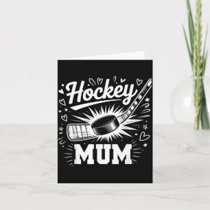 Hockey Mamma Hjärtan Familj Mors Dag Hockey Älskar Kort