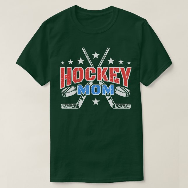 Hockey Mamma Ice Hockey T Shirt (Design framsida)