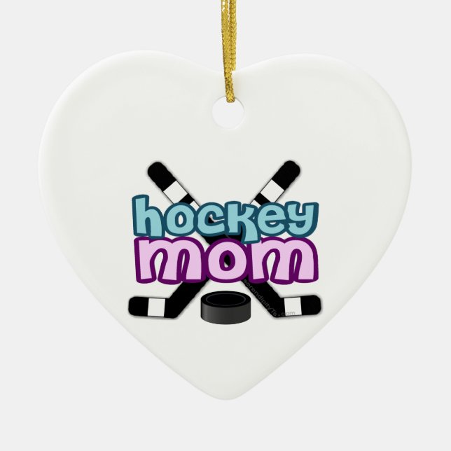 Hockey Mamma Julgransprydnad Keramik (Framsidan)