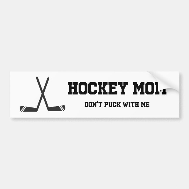 hockey mamma knullar inte med mig lustiga sporter bildekal (Framsidan)