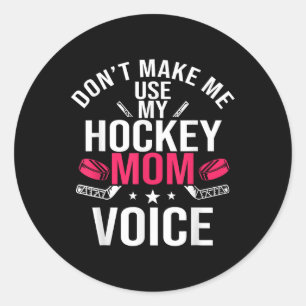 Hockey Mamma Lagspelare Mors Dag Field Ice Game Runt Klistermärke