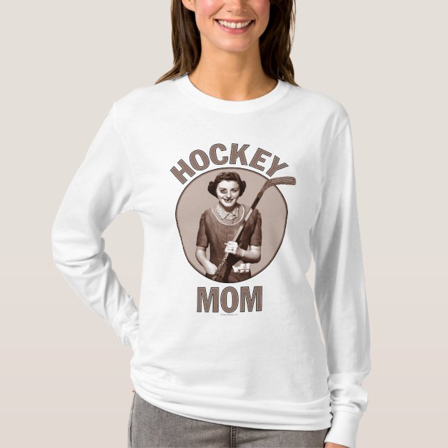 Hockey Mamma light långärmad shirt Tee (Framsida)