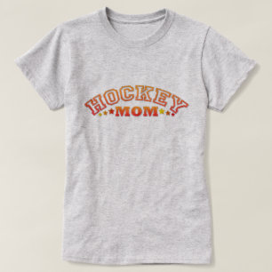 Hockey Mamma, med Namn & nummer tillbaka utskrift T Shirt