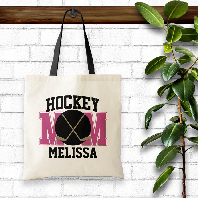 Hockey Mamma Personlig (ROSA) Tygkasse (Skapare uppladdad)