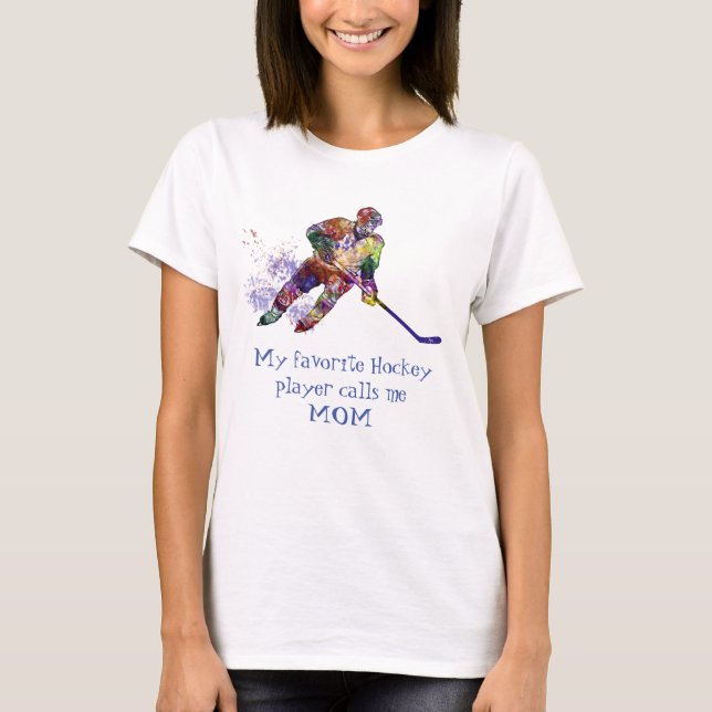 Hockey Mamma Quote T Shirt (Framsida)
