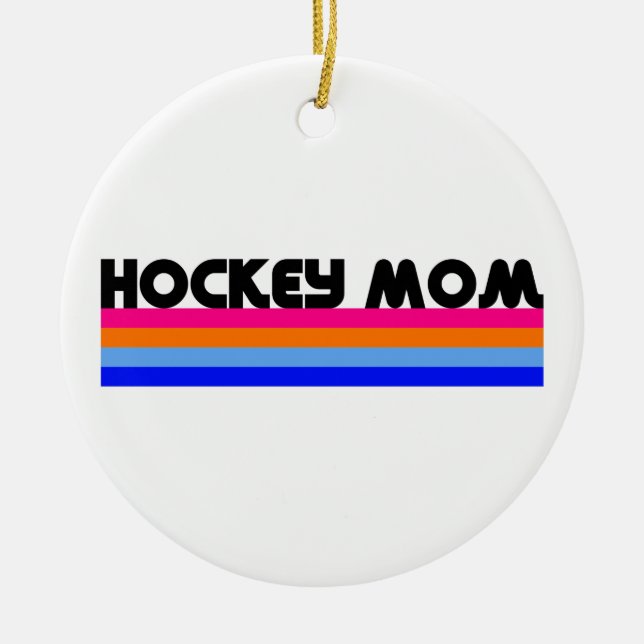 Hockey Mamma Rand Julgransprydnad Keramik (Framsidan)