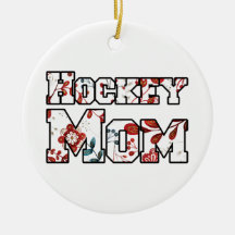 Hockey Mamma Red Blue Blommigt
