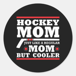 Hockey Mamma som ett vanligt Mamma men koler Runt Klistermärke