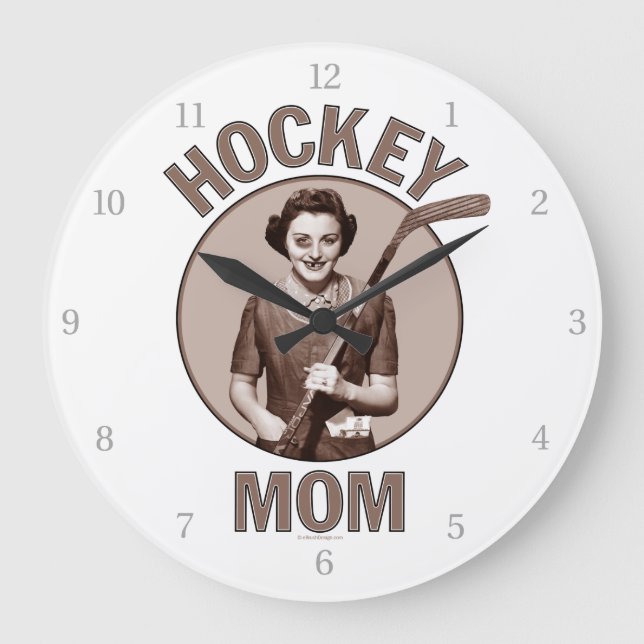 Hockey Mamma Stor Klocka (Framsida)
