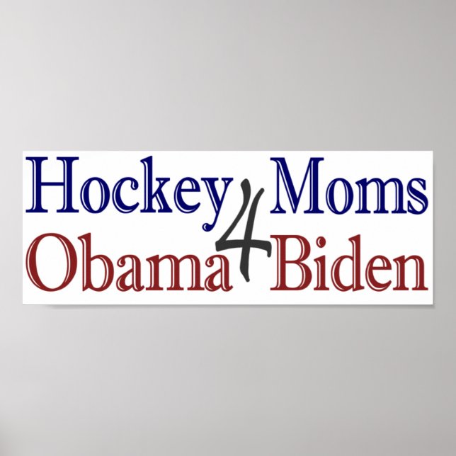 Hockey Mammor för Obama Biden Poster (Framsidan)
