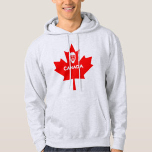 Hockey Mask on Canada Maple Löv Tröja Med Luva