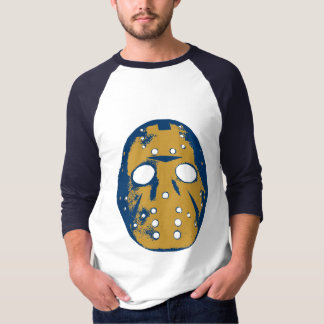 hockey maskerar blått t-shirt