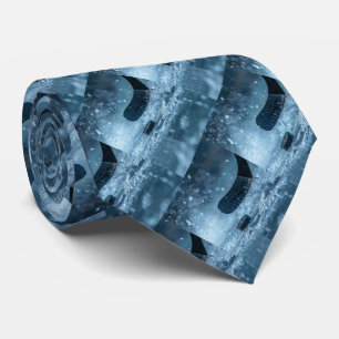 Hockey Modern Abstrakt Stick på isblåa skuggor Slips