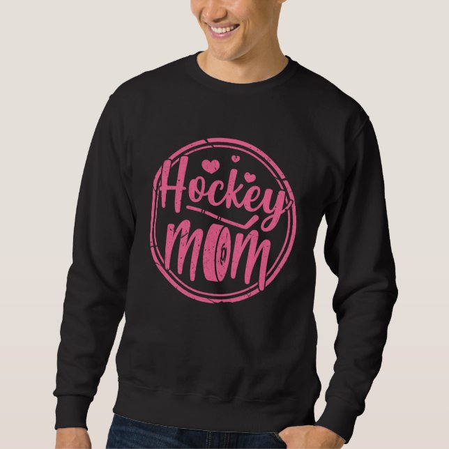 Hockey Mom   Ice Hockey Mother Lång Ärmad Tröja (Framsida)