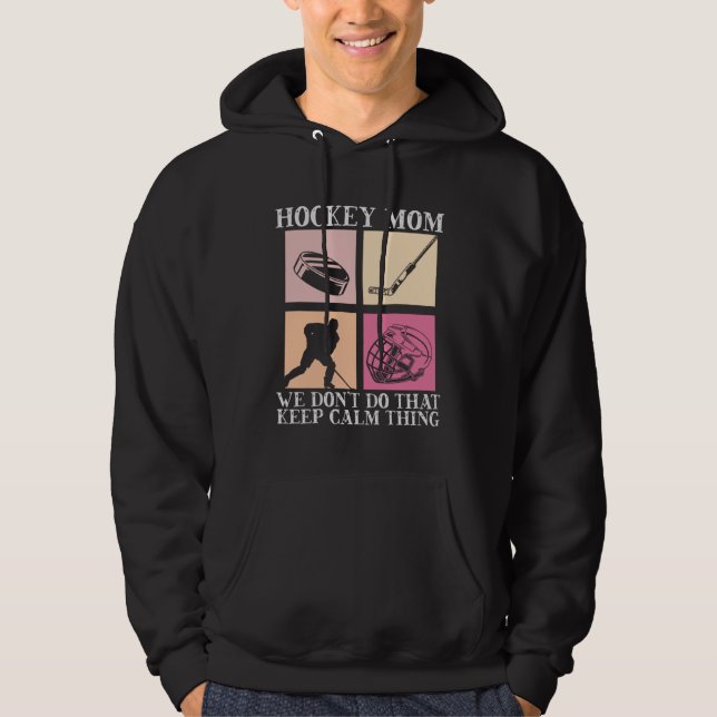 Hockey Mom Motherhood Best Mama Ever Hockey   3 Hoodie (Framsida)
