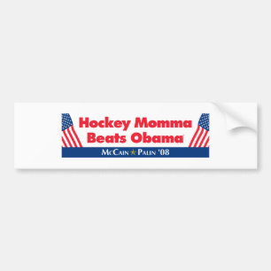 Hockey Momma slår Obama Bildekal