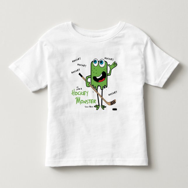 Hockey Monster Småbarn Shirts Tee (Framsida)