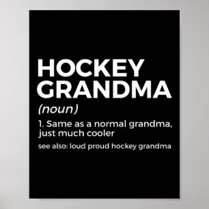 Hockey Mormor Definition Högljudd Stolt Hockey Mor Poster