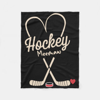 Hockey Mormor Hjärt Hockeyspelare Fleecefilt