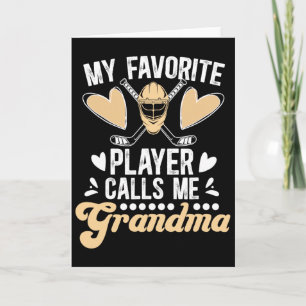 Hockey Mormor Stolt Ishockeyspelare Mormor Kort
