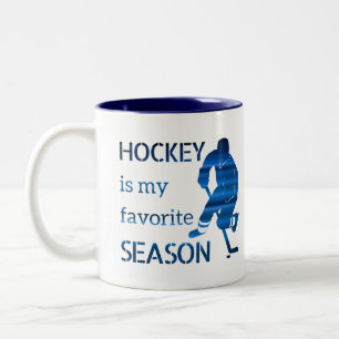 Hockey Mugg favoritsäsong blått linjer