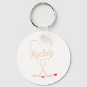 Hockey Nannie Heart Hockeyspelare Nyckelring