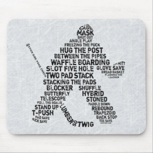 Hockey Netminder Ord Art Mousemat Musmatta